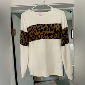 Cheetah print pullover